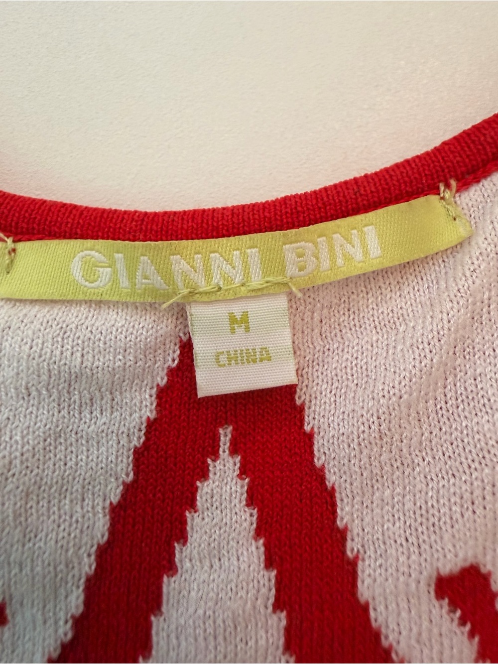 Gianni Bini woven knit tank midi dress, Red and White Bodycon Fit, Sz M - Picture 4 of 15